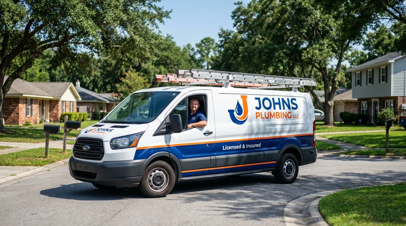 Johns Plumbing LLC service van in Renovo, PA